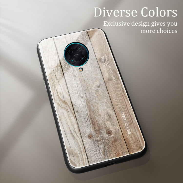 For Xiaomi Redmi K30 Pro Wood Grain Glass Protective Case