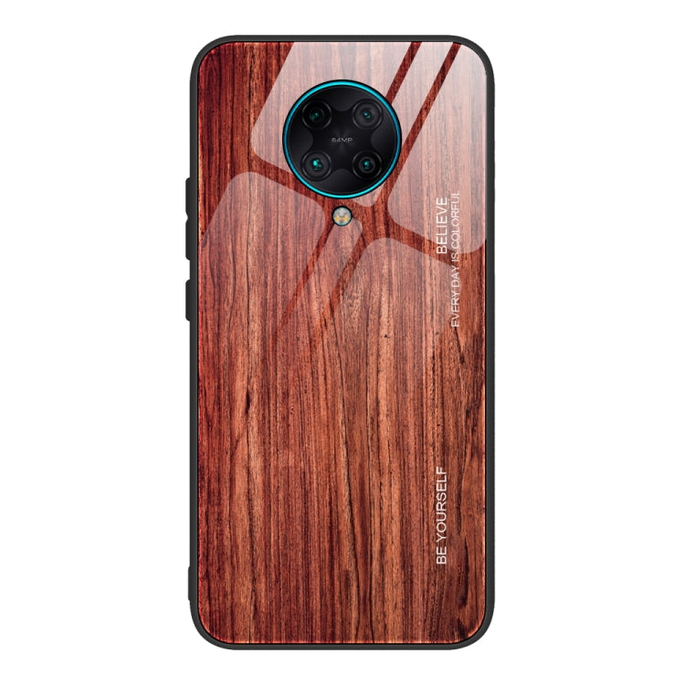 For Xiaomi Redmi K30 Pro Wood Grain Glass Protective Case