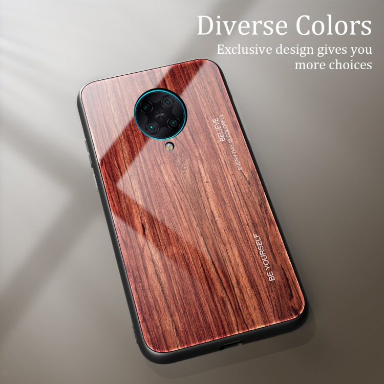 For Xiaomi Redmi K30 Pro Wood Grain Glass Protective Case