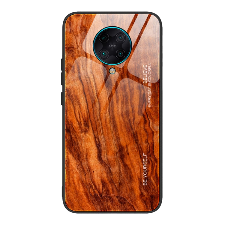 For Xiaomi Redmi K30 Pro Wood Grain Glass Protective Case