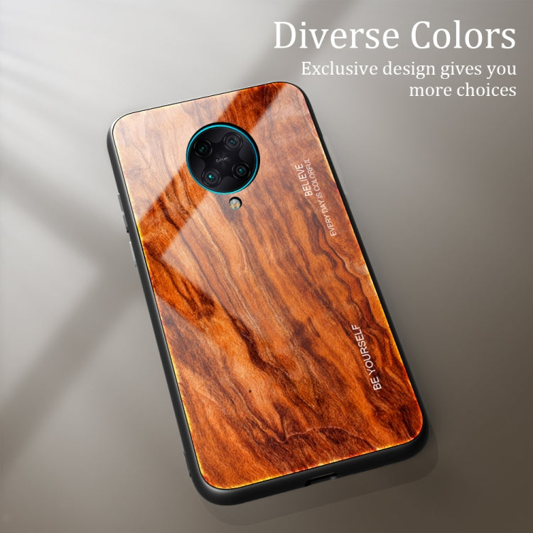 For Xiaomi Redmi K30 Pro Wood Grain Glass Protective Case