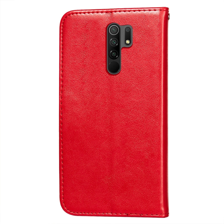 For Xiaomi Redmi 9 Flower Vine Embossing Pattern Horizontal Flip Leather Case with Card Slot & Holder & Wallet & Lanyard