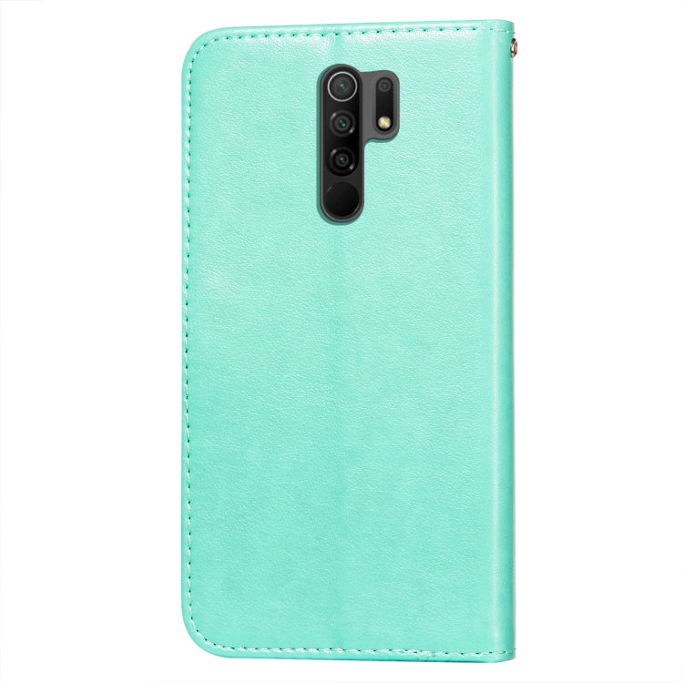For Xiaomi Redmi 9 Flower Vine Embossing Pattern Horizontal Flip Leather Case with Card Slot & Holder & Wallet & Lanyard
