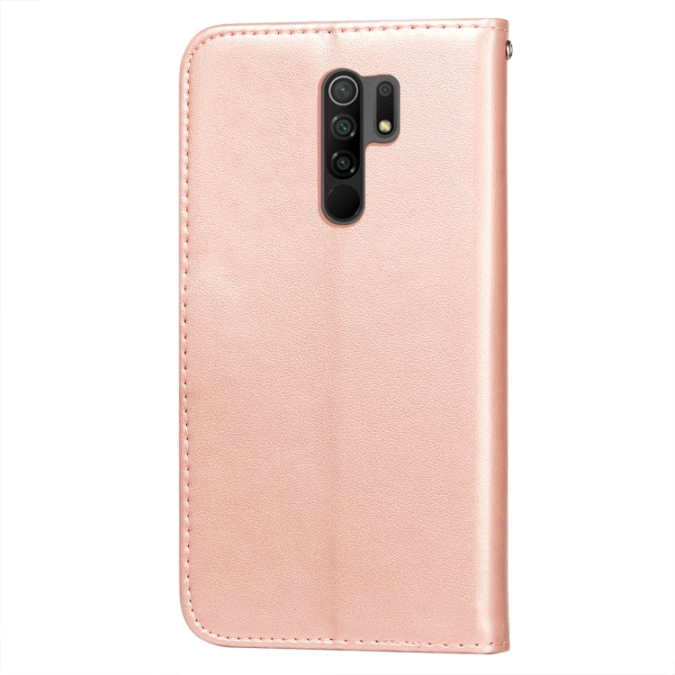 For Xiaomi Redmi 9 Flower Vine Embossing Pattern Horizontal Flip Leather Case with Card Slot & Holder & Wallet & Lanyard