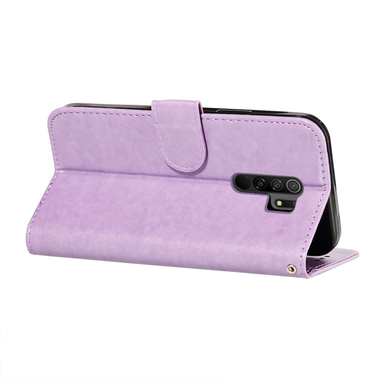 For Xiaomi Redmi 9 Flower Vine Embossing Pattern Horizontal Flip Leather Case with Card Slot & Holder & Wallet & Lanyard