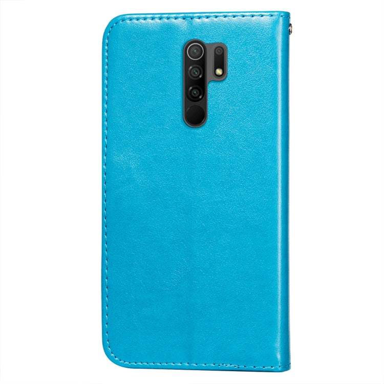 For Xiaomi Redmi 9 Flower Vine Embossing Pattern Horizontal Flip Leather Case with Card Slot & Holder & Wallet & Lanyard