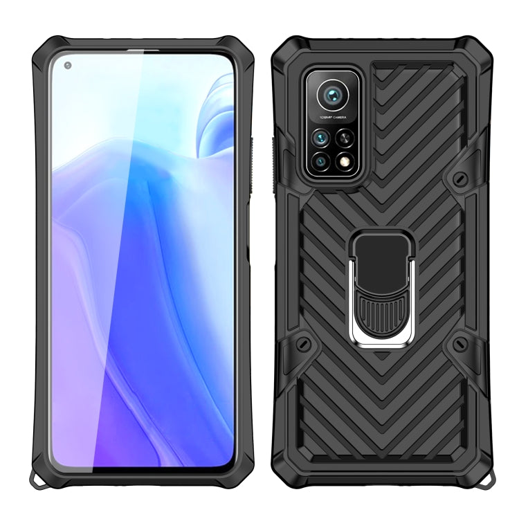 For Xiaomi Mi 10T 5G / 10T Pro 5G Cool Armor PC + TPU Shockproof Case with 360 Degree Rotation Ring Holder