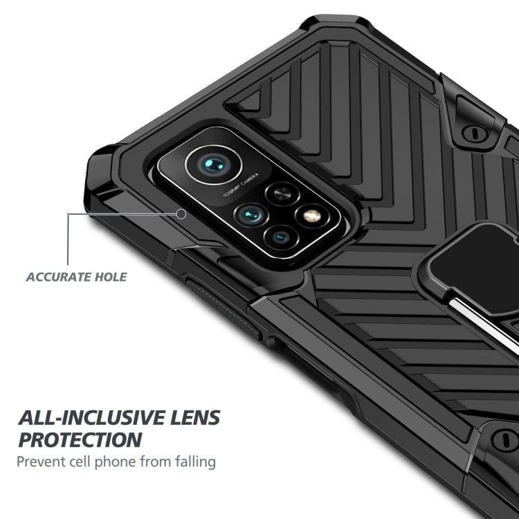 For Xiaomi Mi 10T 5G / 10T Pro 5G Cool Armor PC + TPU Shockproof Case with 360 Degree Rotation Ring Holder