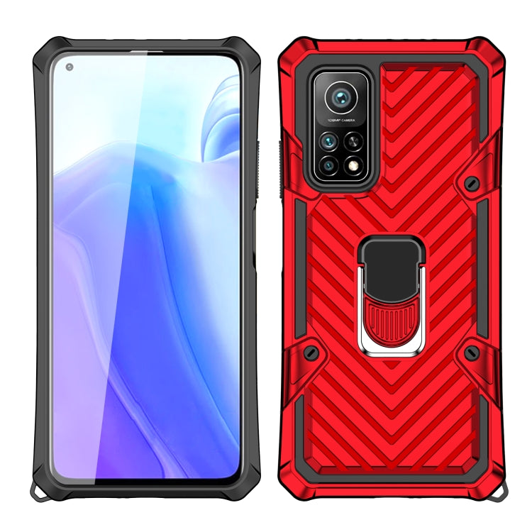 For Xiaomi Mi 10T 5G / 10T Pro 5G Cool Armor PC + TPU Shockproof Case with 360 Degree Rotation Ring Holder