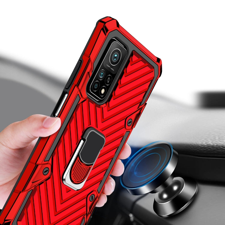 For Xiaomi Mi 10T 5G / 10T Pro 5G Cool Armor PC + TPU Shockproof Case with 360 Degree Rotation Ring Holder