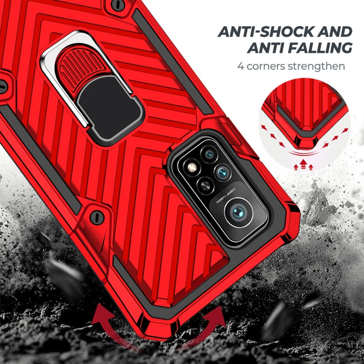 For Xiaomi Mi 10T 5G / 10T Pro 5G Cool Armor PC + TPU Shockproof Case with 360 Degree Rotation Ring Holder