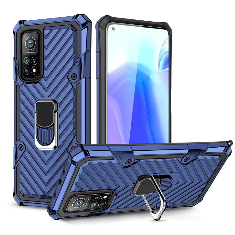 For Xiaomi Mi 10T 5G / 10T Pro 5G Cool Armor PC + TPU Shockproof Case with 360 Degree Rotation Ring Holder