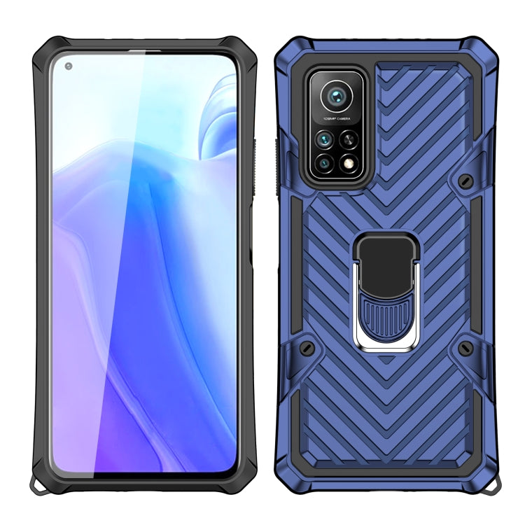 For Xiaomi Mi 10T 5G / 10T Pro 5G Cool Armor PC + TPU Shockproof Case with 360 Degree Rotation Ring Holder