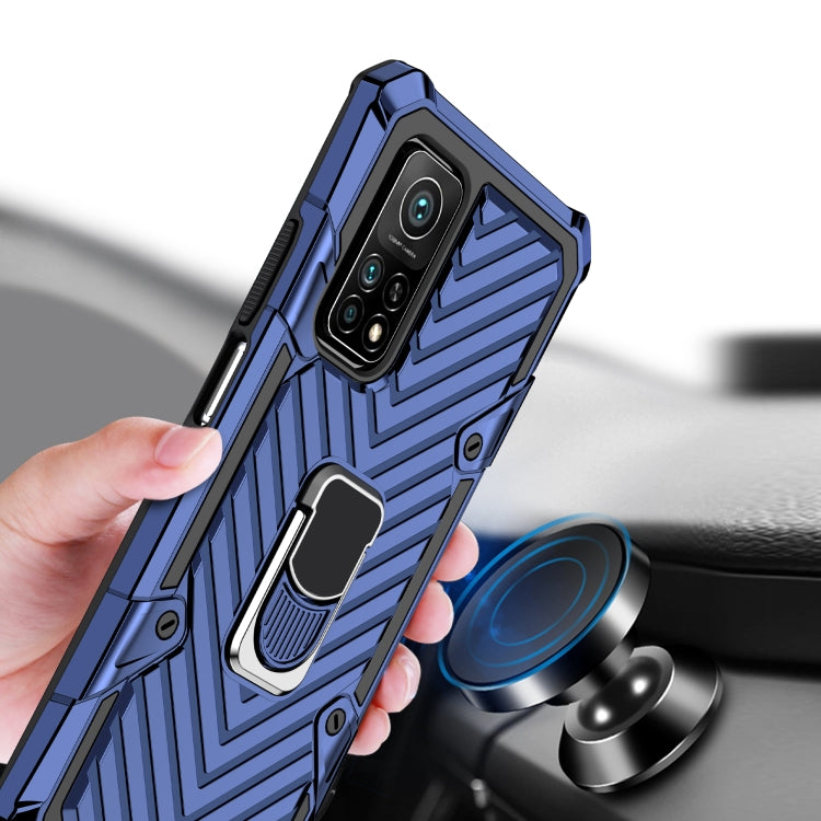 For Xiaomi Mi 10T 5G / 10T Pro 5G Cool Armor PC + TPU Shockproof Case with 360 Degree Rotation Ring Holder