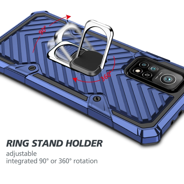 For Xiaomi Mi 10T 5G / 10T Pro 5G Cool Armor PC + TPU Shockproof Case with 360 Degree Rotation Ring Holder