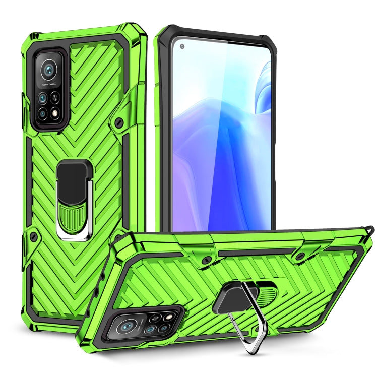 For Xiaomi Mi 10T 5G / 10T Pro 5G Cool Armor PC + TPU Shockproof Case with 360 Degree Rotation Ring Holder