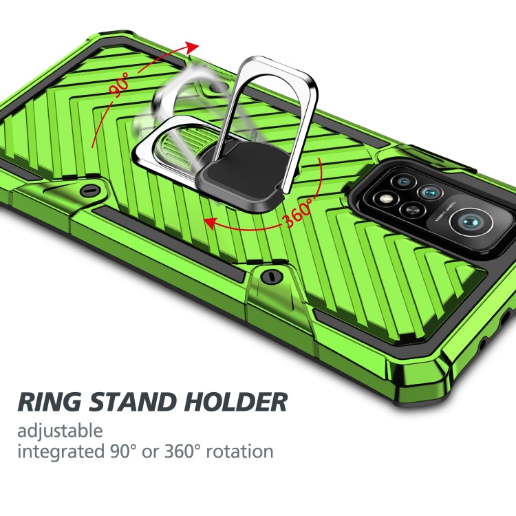 For Xiaomi Mi 10T 5G / 10T Pro 5G Cool Armor PC + TPU Shockproof Case with 360 Degree Rotation Ring Holder
