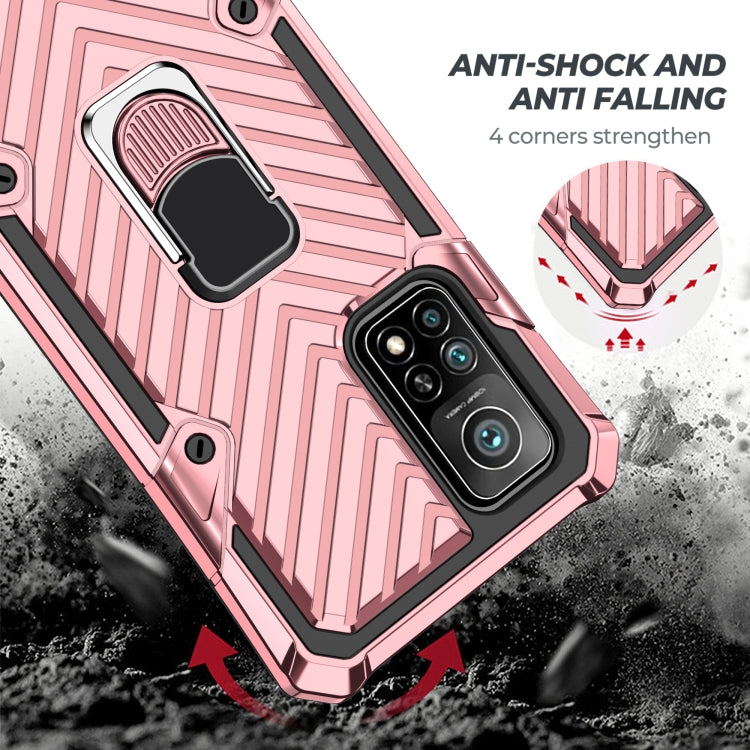 For Xiaomi Mi 10T 5G / 10T Pro 5G Cool Armor PC + TPU Shockproof Case with 360 Degree Rotation Ring Holder