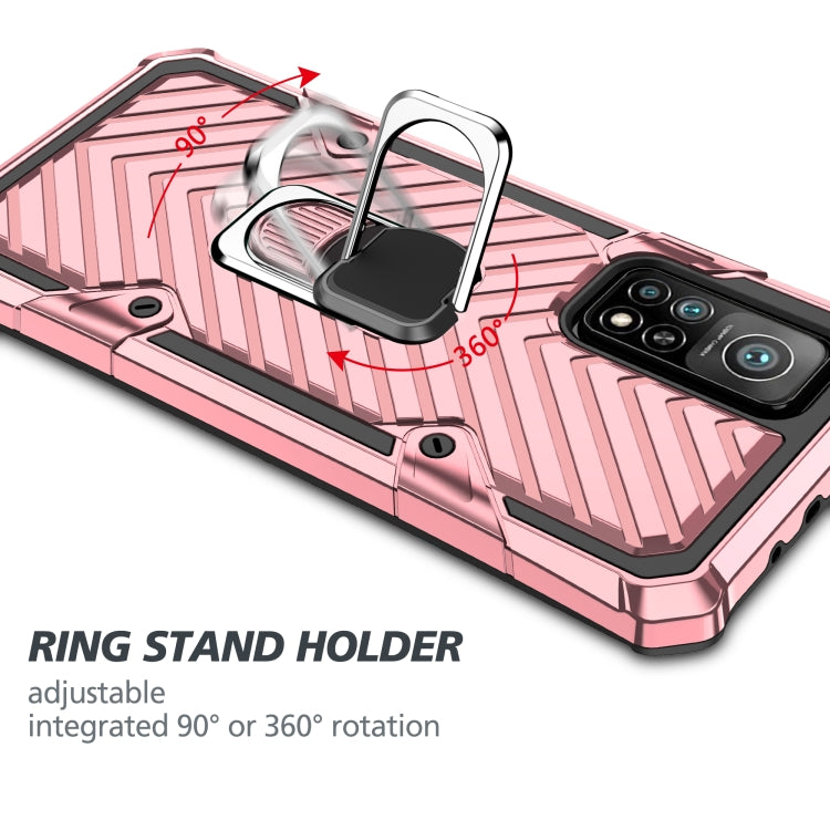 For Xiaomi Mi 10T 5G / 10T Pro 5G Cool Armor PC + TPU Shockproof Case with 360 Degree Rotation Ring Holder