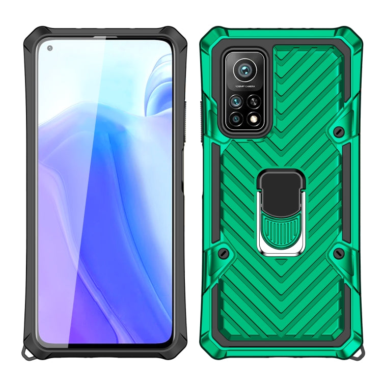 For Xiaomi Mi 10T 5G / 10T Pro 5G Cool Armor PC + TPU Shockproof Case with 360 Degree Rotation Ring Holder