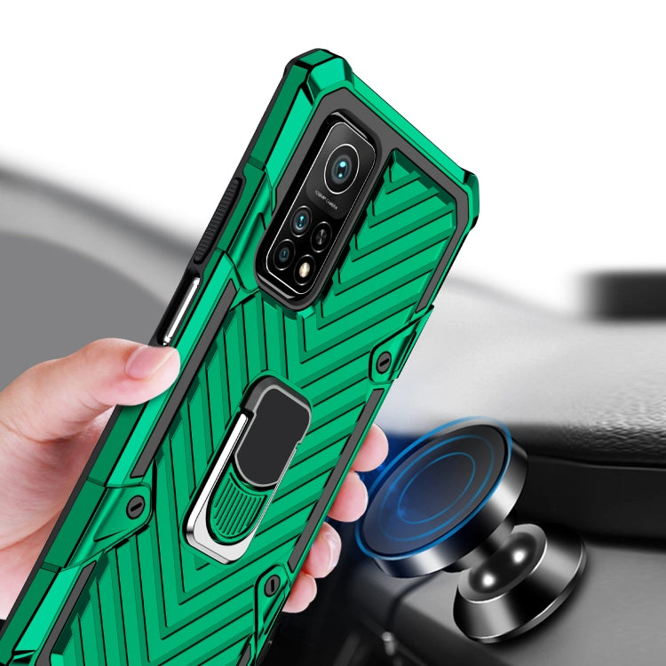 For Xiaomi Mi 10T 5G / 10T Pro 5G Cool Armor PC + TPU Shockproof Case with 360 Degree Rotation Ring Holder