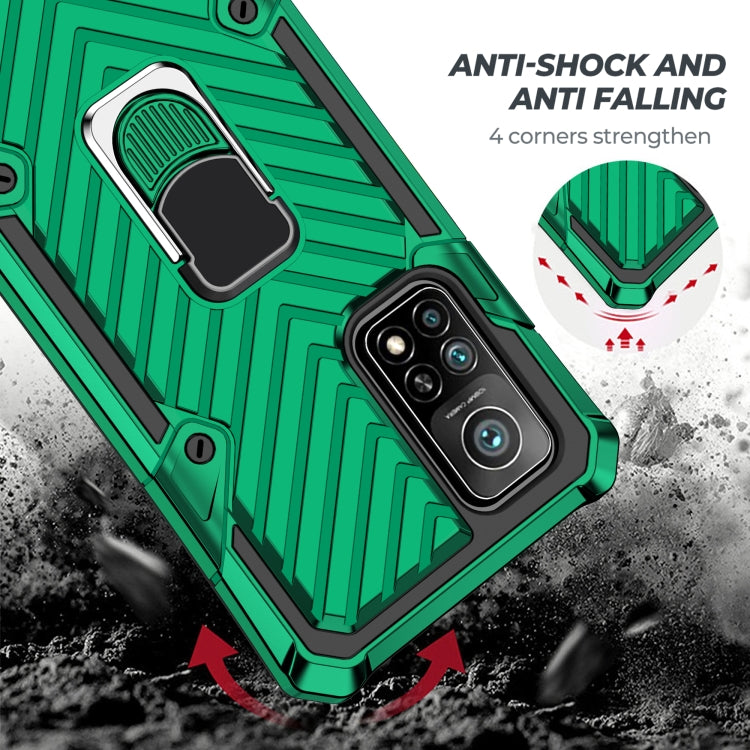 For Xiaomi Mi 10T 5G / 10T Pro 5G Cool Armor PC + TPU Shockproof Case with 360 Degree Rotation Ring Holder