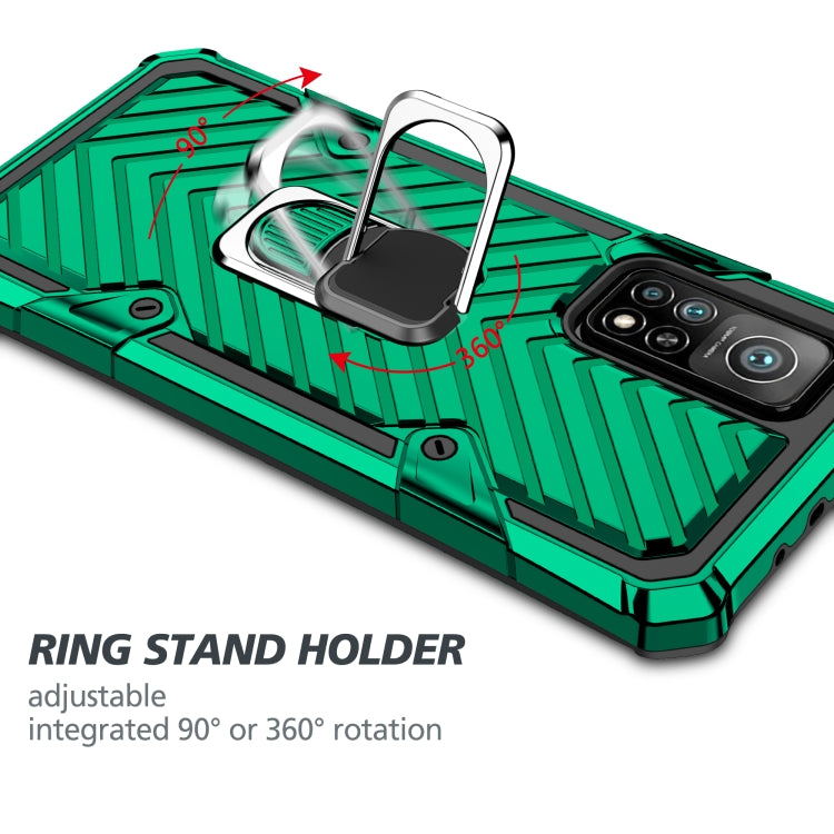 For Xiaomi Mi 10T 5G / 10T Pro 5G Cool Armor PC + TPU Shockproof Case with 360 Degree Rotation Ring Holder