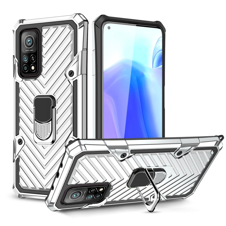 For Xiaomi Mi 10T 5G / 10T Pro 5G Cool Armor PC + TPU Shockproof Case with 360 Degree Rotation Ring Holder