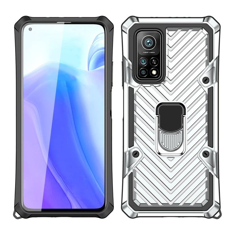 For Xiaomi Mi 10T 5G / 10T Pro 5G Cool Armor PC + TPU Shockproof Case with 360 Degree Rotation Ring Holder
