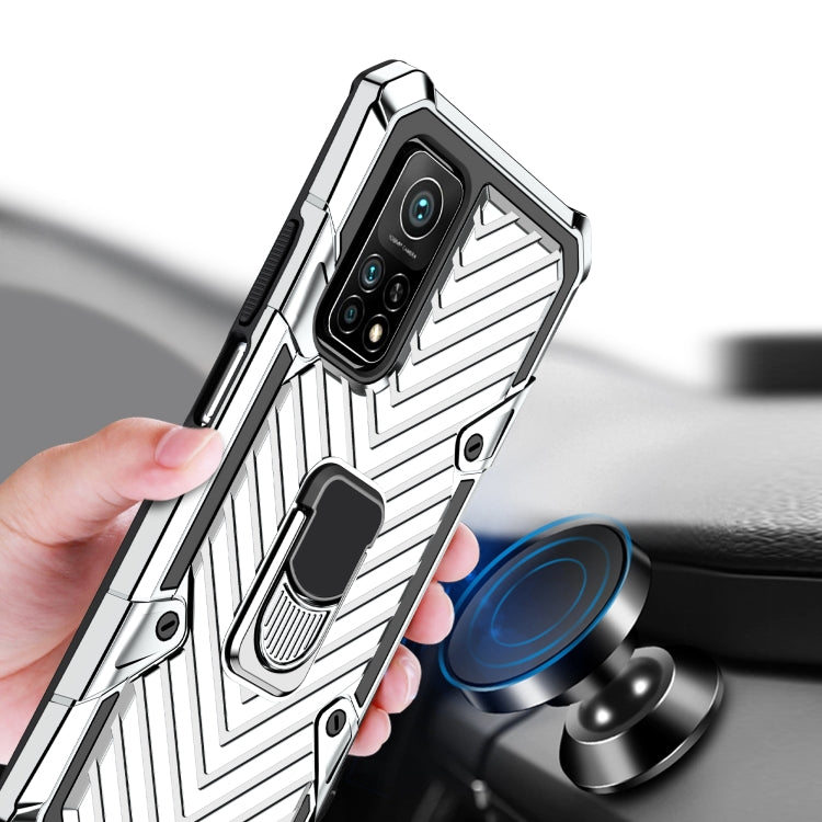 For Xiaomi Mi 10T 5G / 10T Pro 5G Cool Armor PC + TPU Shockproof Case with 360 Degree Rotation Ring Holder