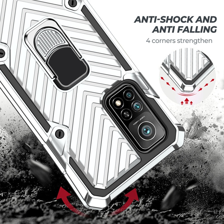 For Xiaomi Mi 10T 5G / 10T Pro 5G Cool Armor PC + TPU Shockproof Case with 360 Degree Rotation Ring Holder