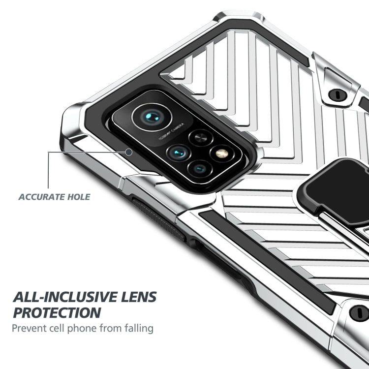 For Xiaomi Mi 10T 5G / 10T Pro 5G Cool Armor PC + TPU Shockproof Case with 360 Degree Rotation Ring Holder