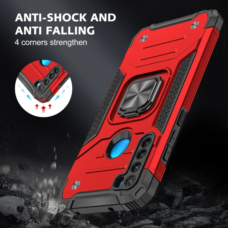 For Xiaomi Redmi Note 8 Magnetic Armor Shockproof TPU + PC Case with Metal Ring Holder