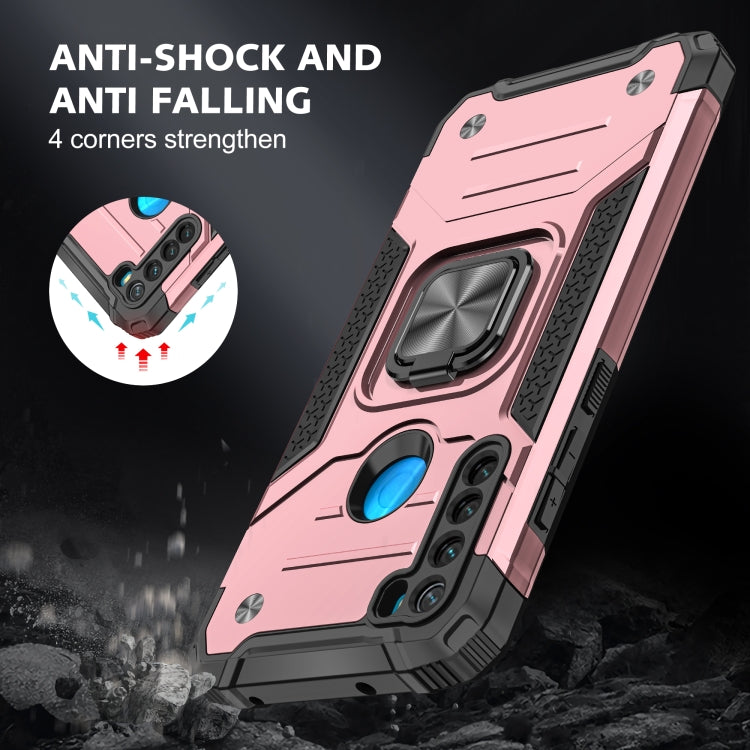 For Xiaomi Redmi Note 8 Magnetic Armor Shockproof TPU + PC Case with Metal Ring Holder