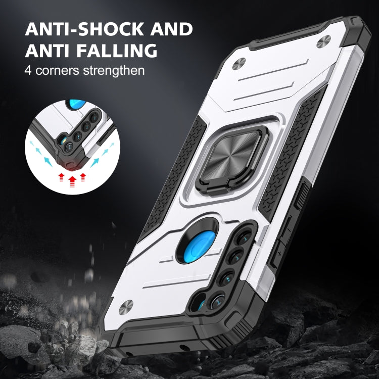 For Xiaomi Redmi Note 8 Magnetic Armor Shockproof TPU + PC Case with Metal Ring Holder