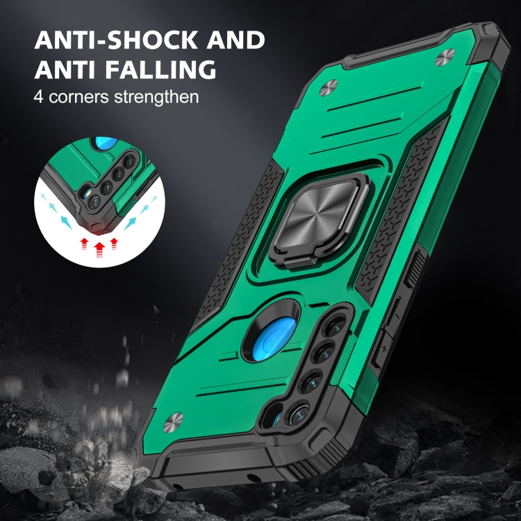 For Xiaomi Redmi Note 8 Magnetic Armor Shockproof TPU + PC Case with Metal Ring Holder