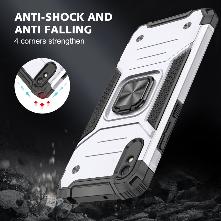 For Xiaomi Redmi 9A Magnetic Armor Shockproof TPU + PC Case with Metal Ring Holder