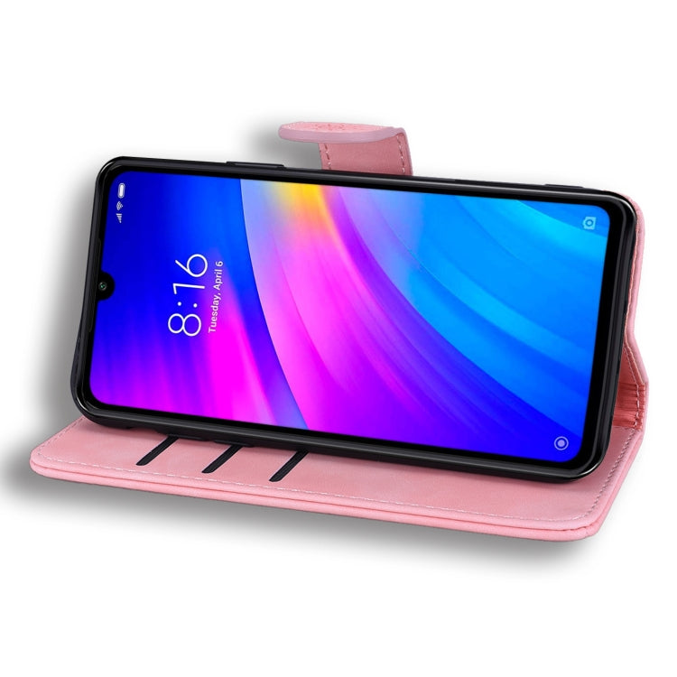 For Xiaomi Redmi 7 / Redmi Y3 Calf Pattern Mandala Double Folding Design Embossed Leather Case with Wallet & Holder & Card Slots