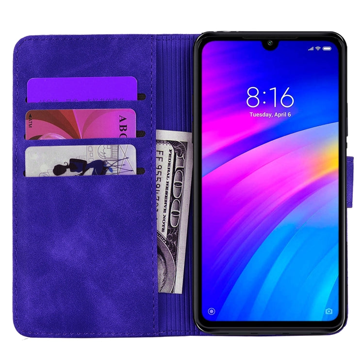 For Xiaomi Redmi 7 / Redmi Y3 Calf Pattern Mandala Double Folding Design Embossed Leather Case with Wallet & Holder & Card Slots