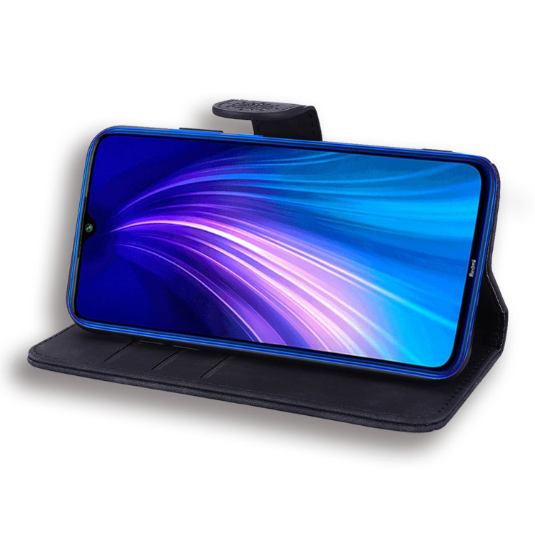 For Xiaomi Redmi Note 8 Calf Pattern Mandala Double Folding Design Embossed Leather Case with Wallet & Holder & Card Slots