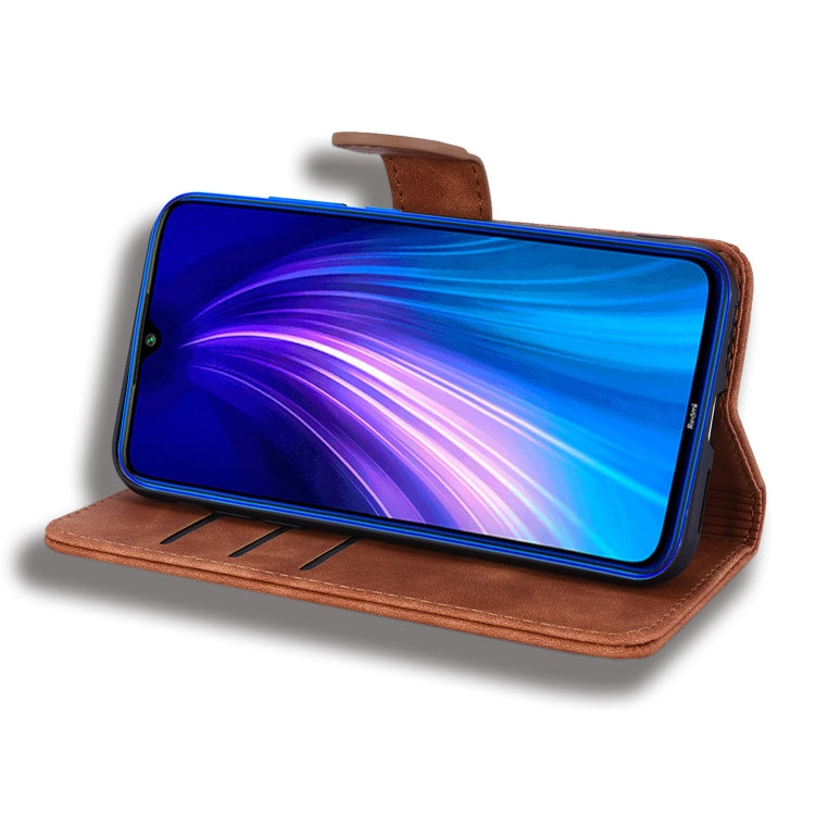 For Xiaomi Redmi Note 8 Calf Pattern Mandala Double Folding Design Embossed Leather Case with Wallet & Holder & Card Slots