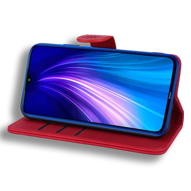 For Xiaomi Redmi Note 8 Calf Pattern Mandala Double Folding Design Embossed Leather Case with Wallet & Holder & Card Slots