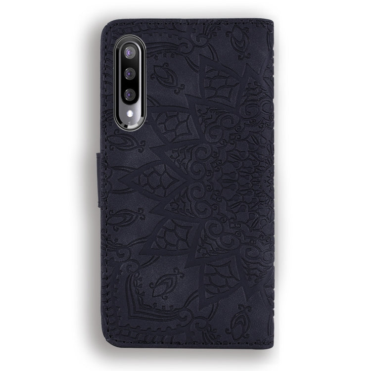 For Xiaomi Mi CC9e / Mi A3 Calf Pattern Mandala Double Folding Design Embossed Leather Case with Wallet & Holder & Card Slots