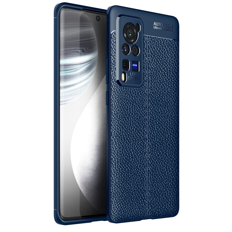 For Vivo X60 Pro Litchi Texture TPU Shockproof Case