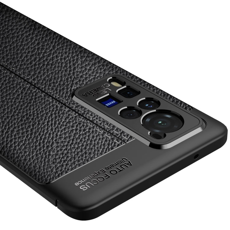 For Vivo X60 Pro Litchi Texture TPU Shockproof Case