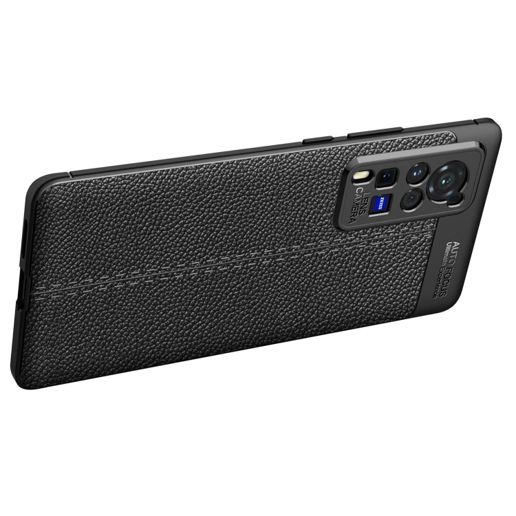 For Vivo X60 Pro Litchi Texture TPU Shockproof Case