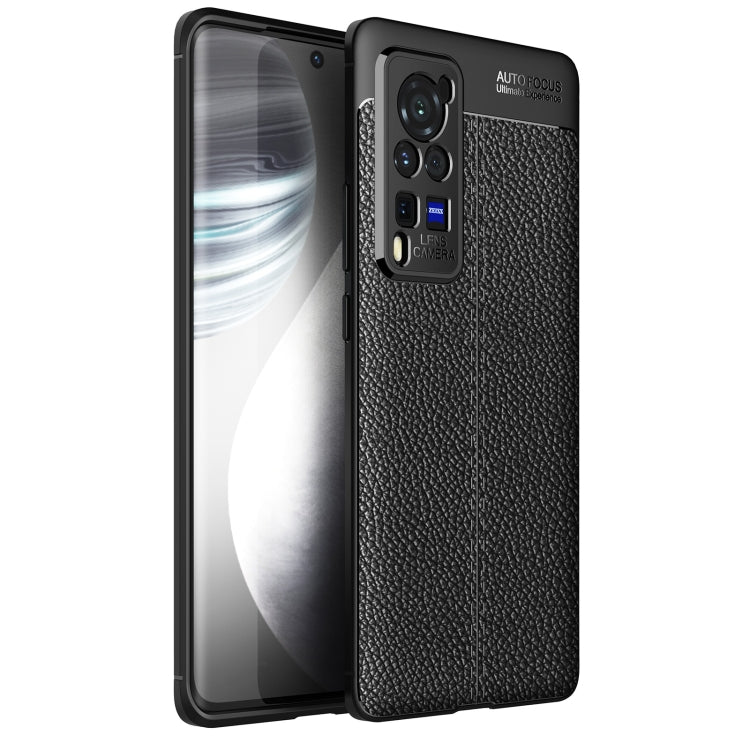 For Vivo X60 Pro Litchi Texture TPU Shockproof Case