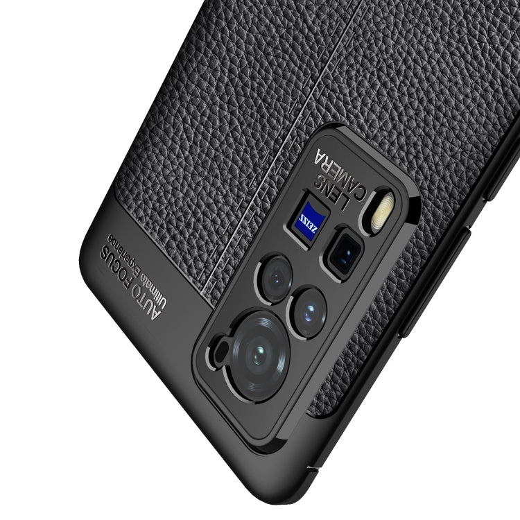 For Vivo X60 Pro Litchi Texture TPU Shockproof Case