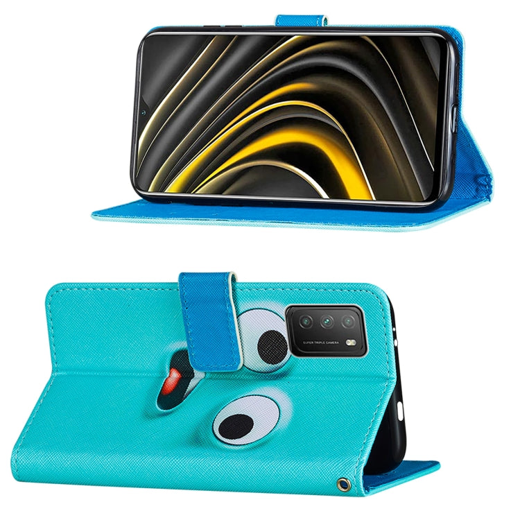 For Xiaomi Poco M3 Cross Texture Painting Pattern Horizontal Flip Leather Case with Holder & Card Slots & Wallet & Lanyard