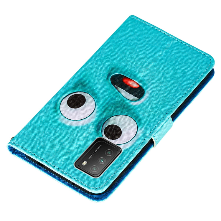 For Xiaomi Poco M3 Cross Texture Painting Pattern Horizontal Flip Leather Case with Holder & Card Slots & Wallet & Lanyard